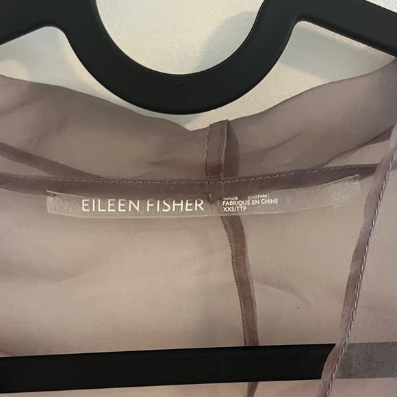 Eileen Fisher Sheer Purple Kimono-Style Cardigan - Picture 2 of 3